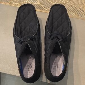 Clarks Men's Black Quilted Loafers